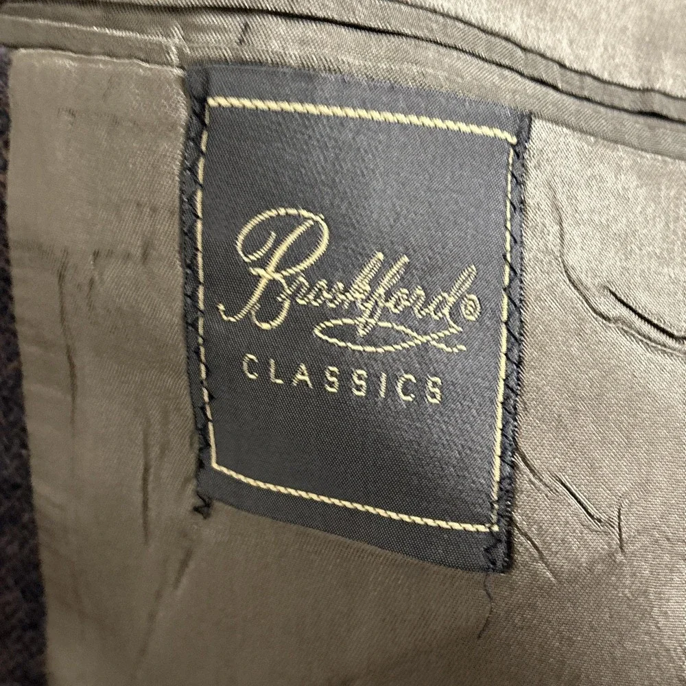 Vintage Brookford Sport Coat 44R Brown Blazer Jacket Classic Casual Business‎
